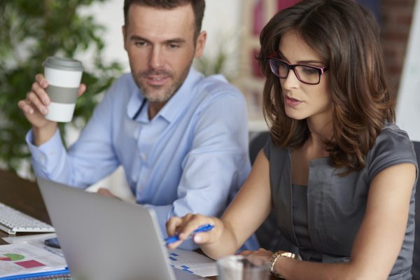 Consultation,Of,Two,Professional,Office,Workers