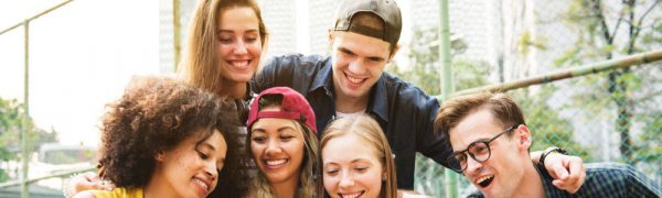 Friends,In,The,Park,Using,A,Digital,Tablet,Millennial,And